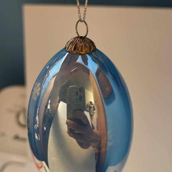 Pier 1 Elegant Blue and Green Hanging Ornament with angel. - Picture 4 of 11